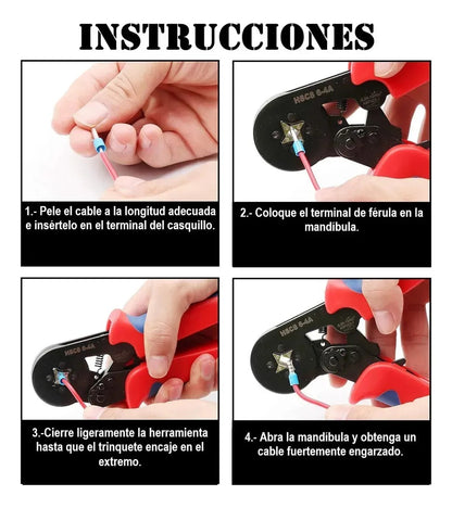 CRIMPADORA PROFESIONAL PARA TERMINALES ELÉCTRICOS