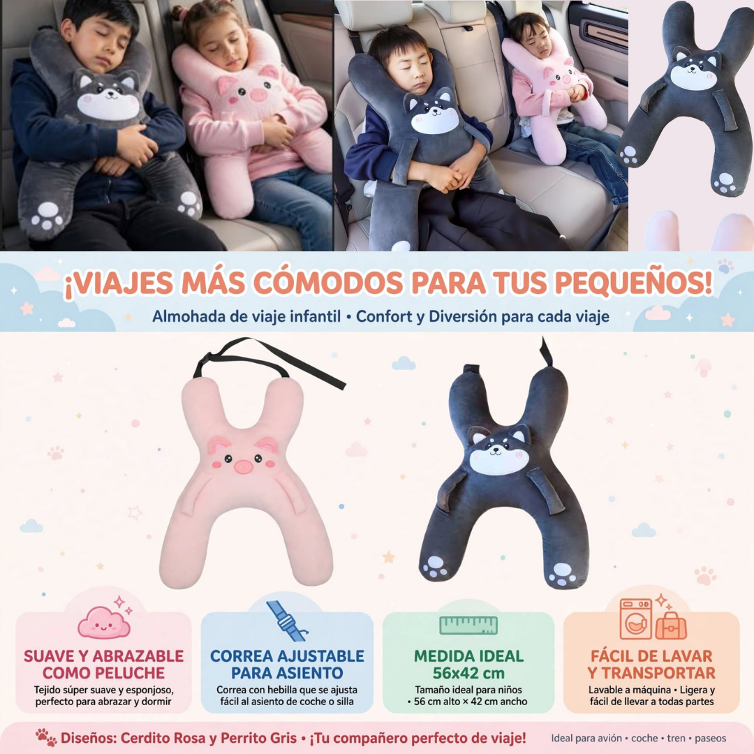 Almohada de Niños para viajar en Autos