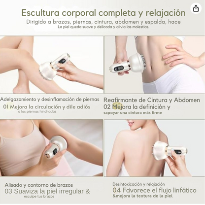 Masajeador eléctrico de ventosas con calor regulable
