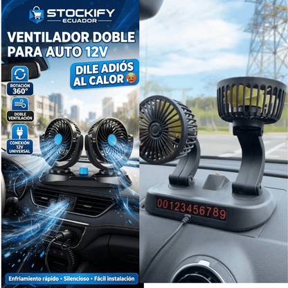 Ventilador De Auto Con 2 Ventiladores