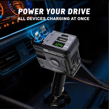 Cargador retráctil para automóvil 66 W