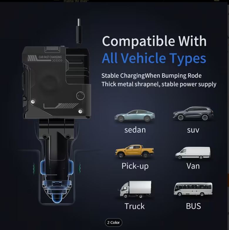 Cargador retráctil para automóvil 66 W