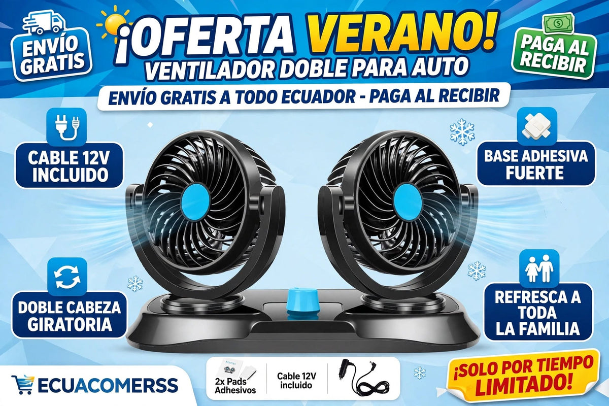 Ventilador De Auto Con 2 Ventiladores