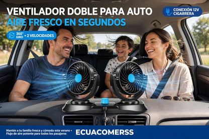 Ventilador De Auto Con 2 Ventiladores