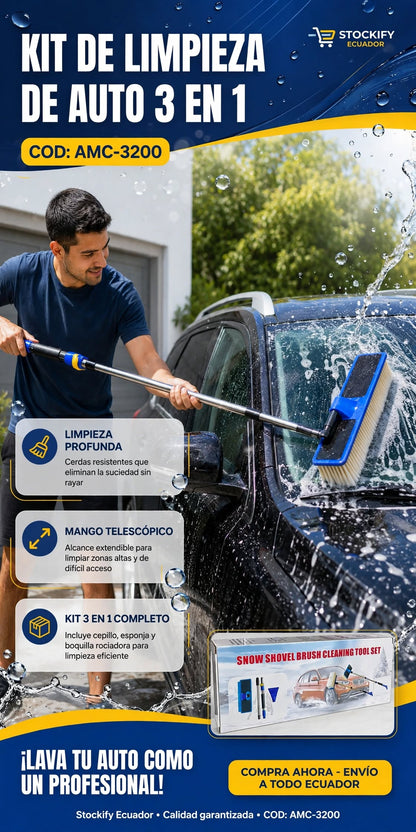 KIT DE LIMPIEZA DE AUTO 3 EN 1