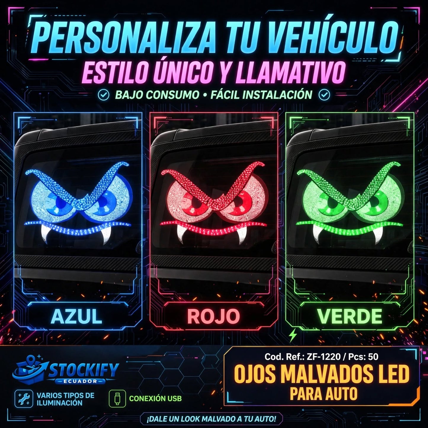 Ojos Malvados LED para Auto